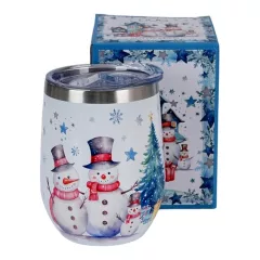   Rozsdamentes acél hőtartó pohár 330ml, Snowman – Duo Gift