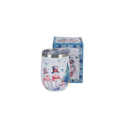 Rozsdamentes acél hőtartó pohár 330ml, Snowman – Duo Gift