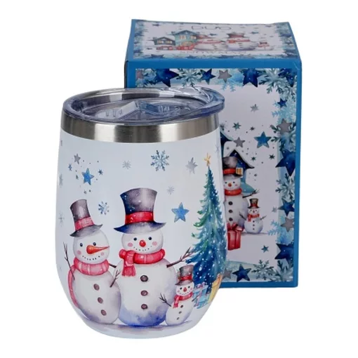 Rozsdamentes acél hőtartó pohár 330ml, Snowman – Duo Gift