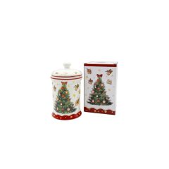   Porcelán keksztároló 11x19cm, 800ml, dobozban, Christmas Tree 3 – Duo Gift