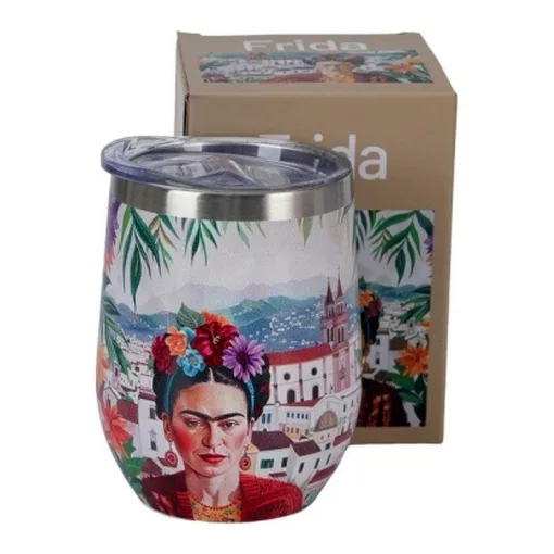 Rozsdamentes acél hőtartó pohár 330ml, Mexican Art-Red – Duo Gift