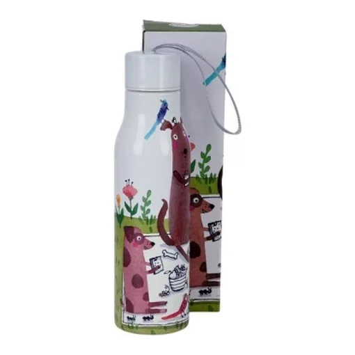 Rozsdamentes acél hőtartó útipalack duplafalú, 0,5l, Dog Picnic – Duo Gift