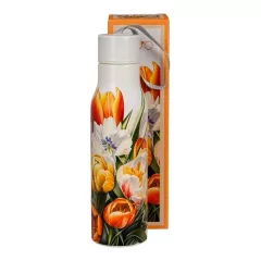   Rozsdamentes acél, hőtartó útipalack, duplafalú, 0, 5 l, Tulips – Duo Gift