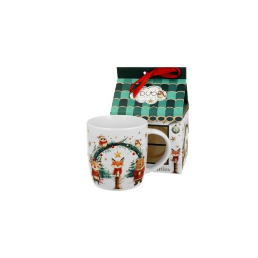 Porcelánbögre 400ml, házikó díszcsomagolásban, Christmas Cuties 2 – Duo Gift