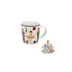   Porcelánbögre 400ml, fenyőfa díszcsomagolásban, Christmas Nutcracker – Duo Gift