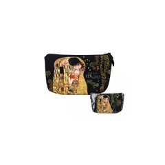   Műszálas neszesszer 22x13,5x1,5cm, Klimt:The Kiss – Carmani