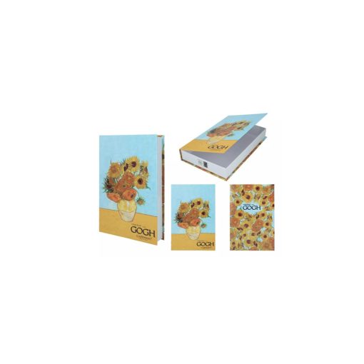 Karton könyvdoboz 27x17x4,5cm, Van Gogh: Napraforgók – Carmani