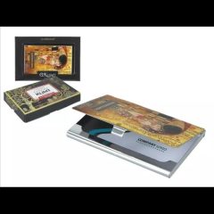   Carmani Névjegykártyatartó fémdoboz 9,2x0,7x5,4cm, Klimt: The Kiss