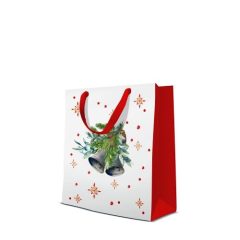 Jingle Bells  papír ajándéktáska medium 20x25x10cm