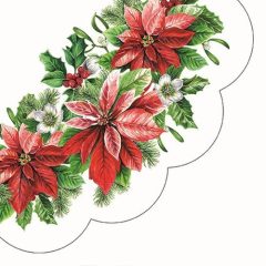 Glory Poinsettia rondo papírszalvéta 32cm, 12db-os