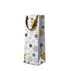   PAW Metallic Snowflakes  papír ajándéktáska italos 12x37x10cm