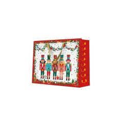   Nutcracker With Garlands papír ajándéktáska horizontal 33,5x26,5x13cm – PAW