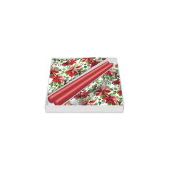   Glory Poinsettia díszdoboz szalvétával (20db-os), gyertyával – PAW