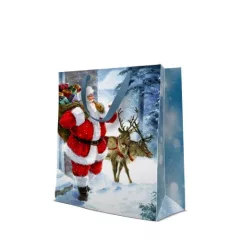Santa is coming papír ajándéktáska large 26,5x33,5x13cm