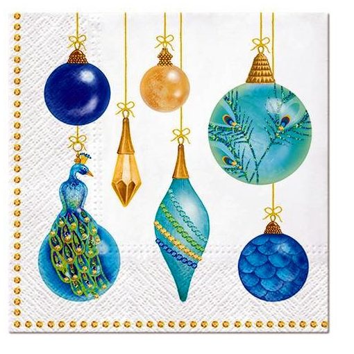 Peacock Collection papírszalvéta 33x33cm, 20 db-os