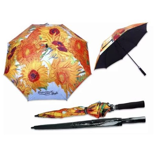 Esernyő, Hossza: 93 cm, dia: 120 cm, Van Gogh: Napraforgók