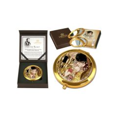   Kézitükör nagyítós, fémkeretben, dobozban 11cm, Klimt:The Kiss – Carmani