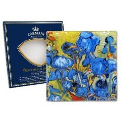 Carmani Üvegtányér 13x13cm, Van Gogh:Íriszek