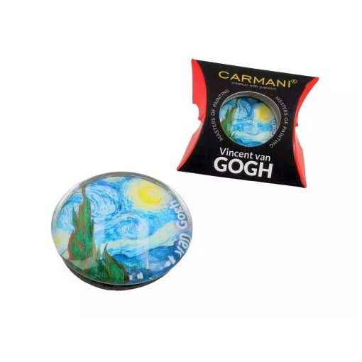 Hűtőmágnes 3cm, Van Gogh: Csillagos éj