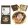 Kézitükör nagyítós, fémkeretben, dobozban 11cm, Klimt: The family