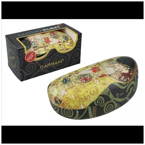 Carmani Napszemüvegtartó 16x7x7cm, műbőr/műanyag, Klimt:The Kiss