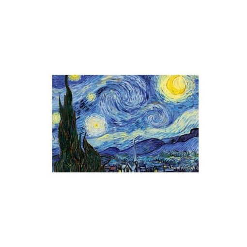 Vászonkép fakereten, 20x30cm, Van Gogh: Csillagos éj