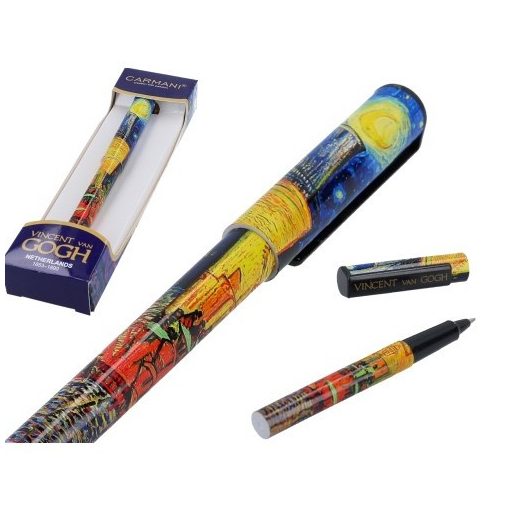 Golyóstoll kupakkal, műanyag, Van Gogh: Kávéház éjjel