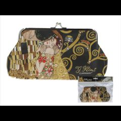 Műbőr pénztárca 20x10x1cm, Klimt: The Kiss