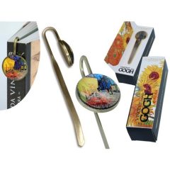 Könyvjelző 14,5x4,5x3cm, fém, Van Gogh: Kávéház éjjel