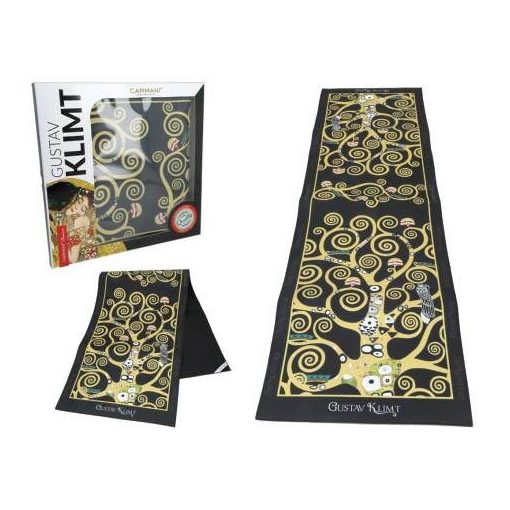 Asztali futó 29x100cm, polyester, Klimt: Életfa