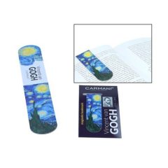   Mágneses könyvjelző 30x100mm, papír, Van Gogh: Csillagos éj