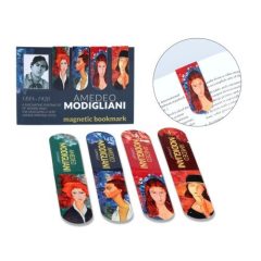   Mágneses könyvjelző 20x54mm, papír, Modigliani: vegyes, 4 db-os