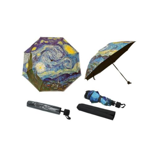 Automata esernyő 100cm, összezárva 24cm, Van Gogh: Csillagos éj – Carmani