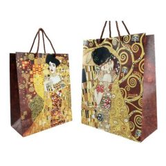 Ajándéktáska papír 20x25x10cm, Klimt: The Kiss-Adele