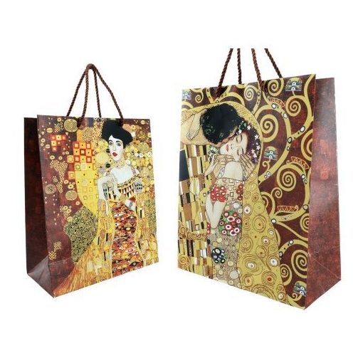Ajándéktáska papír 26x32x12cm, Klimt: The Kiss-Adele