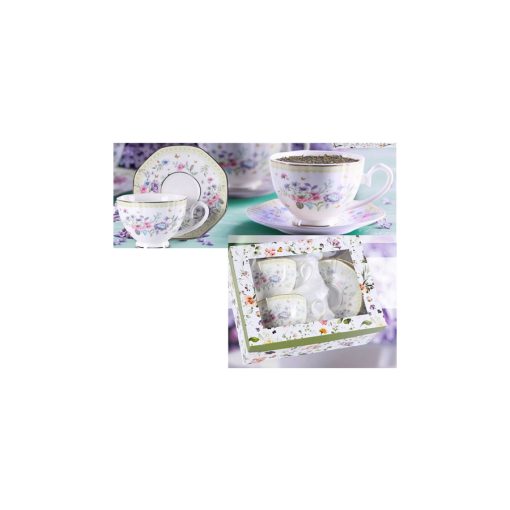 Joana porceláncsésze+alj, 260ml, 2 személyes, dobozban – Veroni