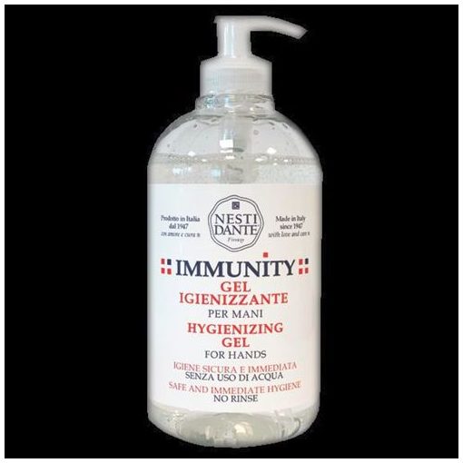 Immunity kéztisztító gél, vegán, 65% -os alkohol tartalommal.bőrkímélő, 500ml