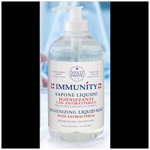 Immunity antibakteriális SLS mentes folyékony szappan, bőrbarát, gyerekek is használhatják, 500ml