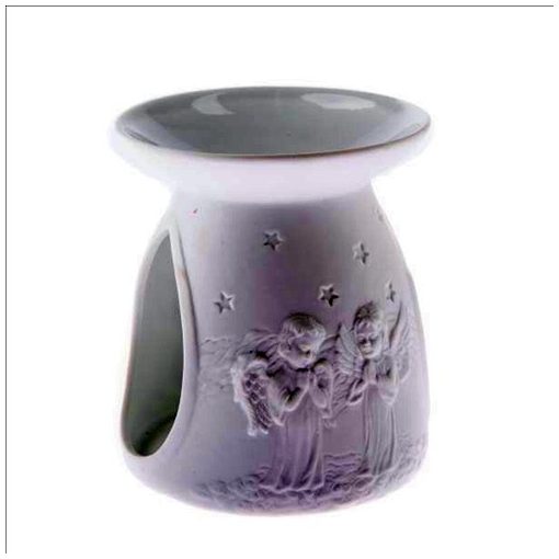 Dakls Fehér porcelán párologtató angyalkás, 10,5x12cm