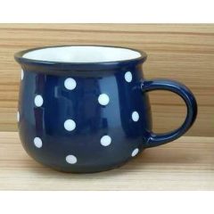 Kerámiabögre pöttyös 230ml, kék