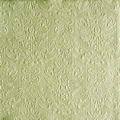   Elegance Green pearl dombornyomott papírszalvéta 40x40cm, 15db-os