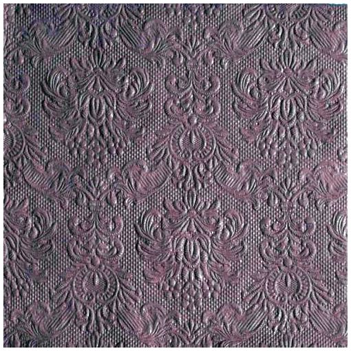 Elegance violet dombornyomott papírszalvéta 40x40cm, 15db-os