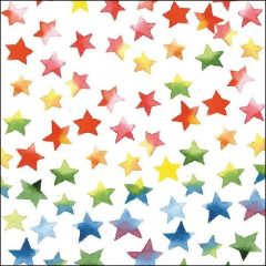 Colorful Stars mix papírszalvéta 33x33cm, 20db-os