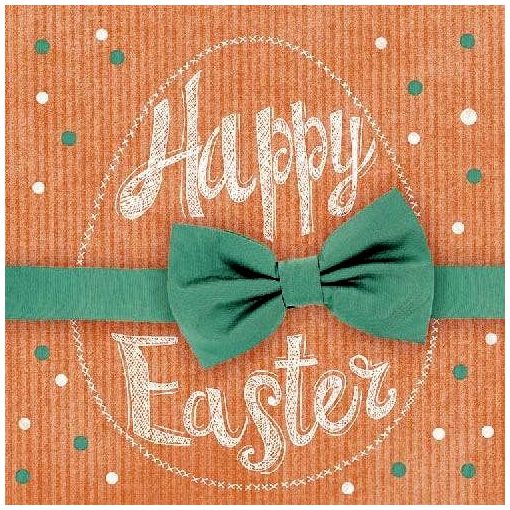 Happy Easter green papírszalvéta 33x33cm, 20db-os
