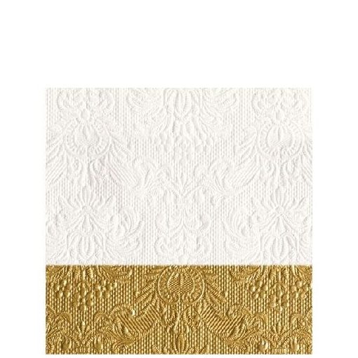 Elegance Dip Gold dombornyomott papírszalvéta 25x25cm, 15db-os
