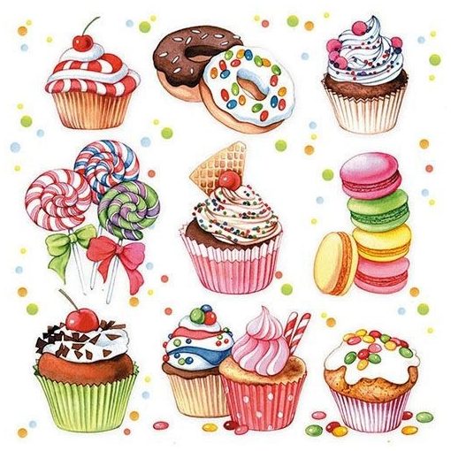 Sweets papírszalvéta 33x33cm, 20db-os