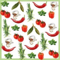 Italian Vegetables papírszalvéta 33x33cm, 20db-os