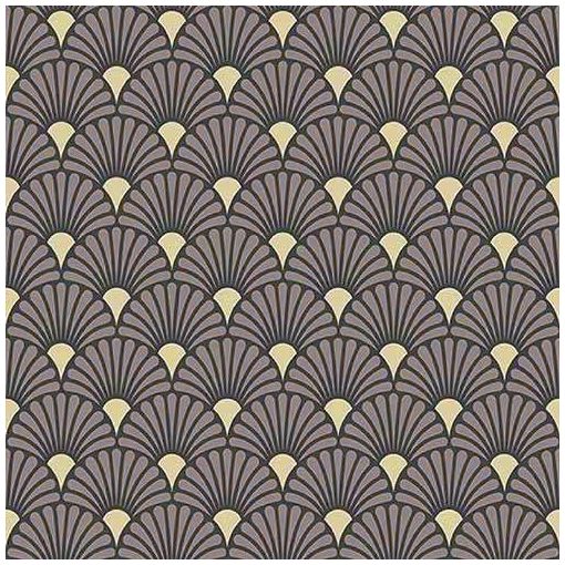 Art Deco Black papírszalvéta 33x33cm, 20db-os
