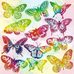 Aquarell Butterflies Mix papírszalvéta 33x33cm, 20db-os