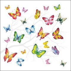 Colorful Butterflies papírszalvéta 33x33cm, 20db-os